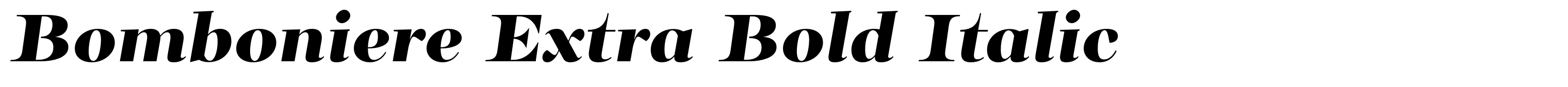 Bomboniere Extra Bold Italic
